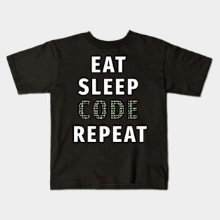 Eat Sleep Code Repeat Kids T-Shirt